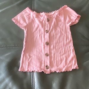 Justice pink shirt with buttons